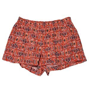 Madewell Medium Shorts Kingston Smocked Aztec Ikat Southwestern Cotton Womens M